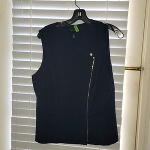 White House Black Market Navy Blue Size 12 Vest